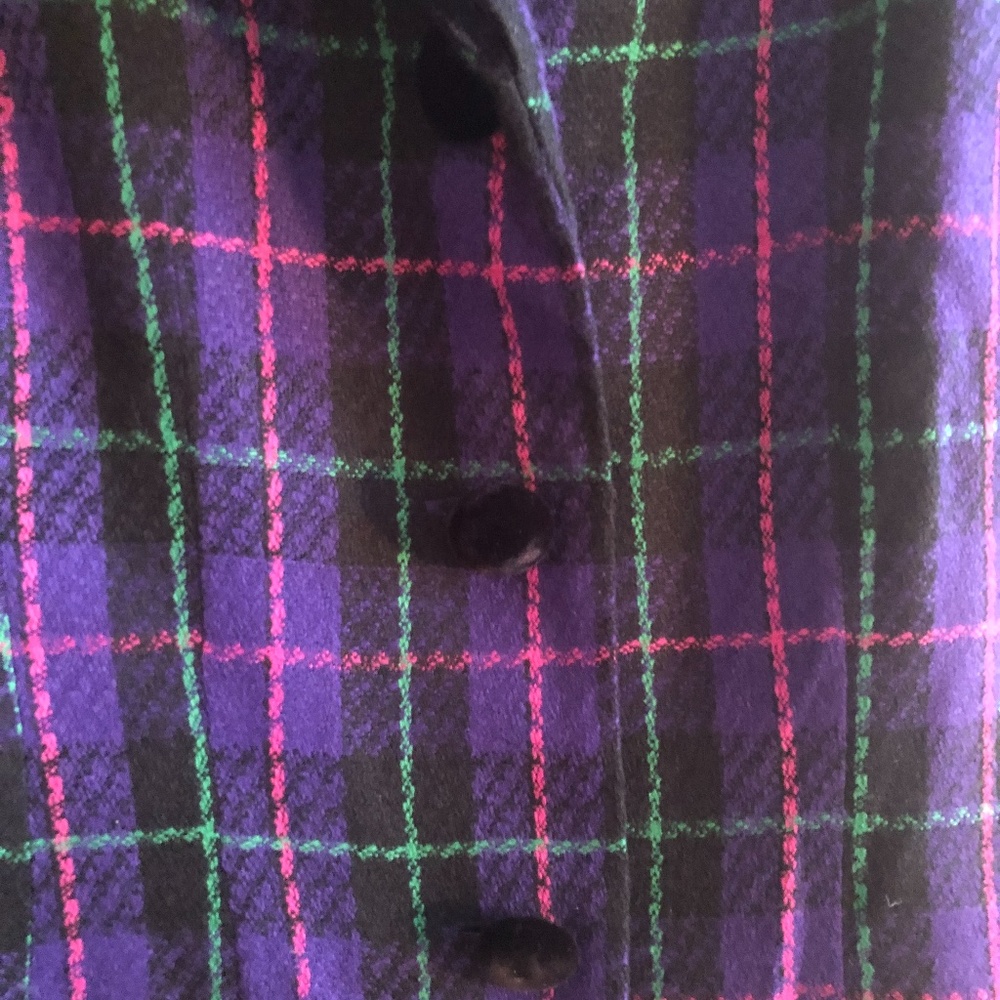 Adrianna Papel Boucle w/Velvet Purple Plaid Blazer NWT - Picture 4 of 7